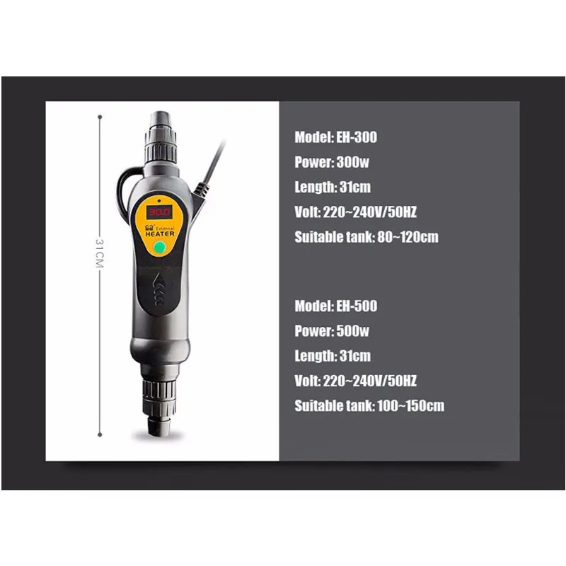 300 Вт 500 Вт Цифровой Внешний Нагреватель аквариума 20-35 градусов регулируемая температура водонагреватель аквариума контроллер аквариума