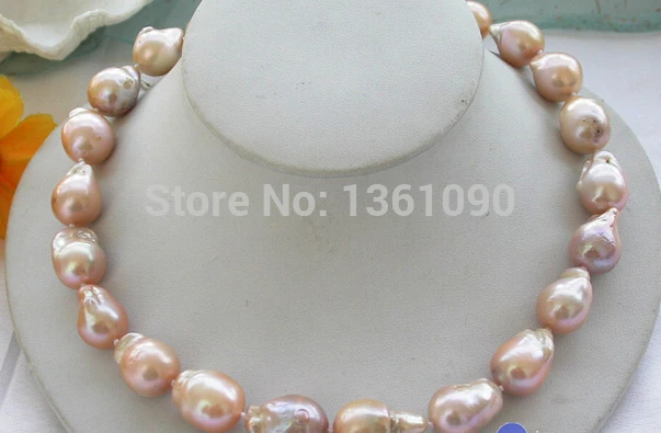 

00616 pink drip baroque keshi reborn PEARL NECKLACE