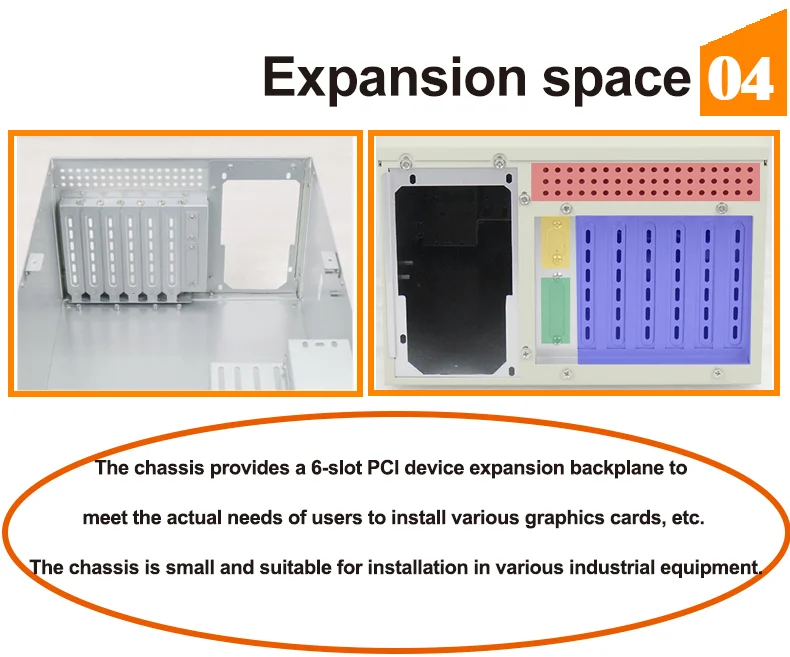 Компактный настенный корпус IPC2406C промышленный чехол для компьютера с 6 слотами