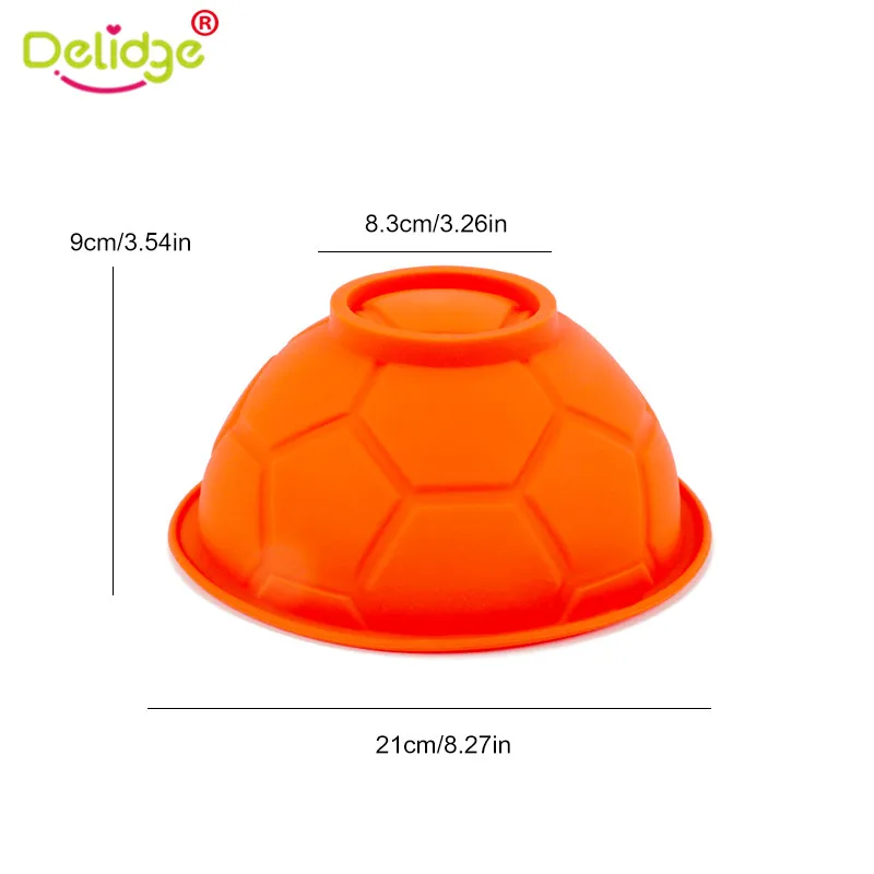Delidge 3D футбольная форма, Аксессуары для выпечки, силиконовый кондитерский инструмент, Футбольная коробка для конфет, резиновый ремешок, сделай сам, инструмент для шоколадной формы для Мусса