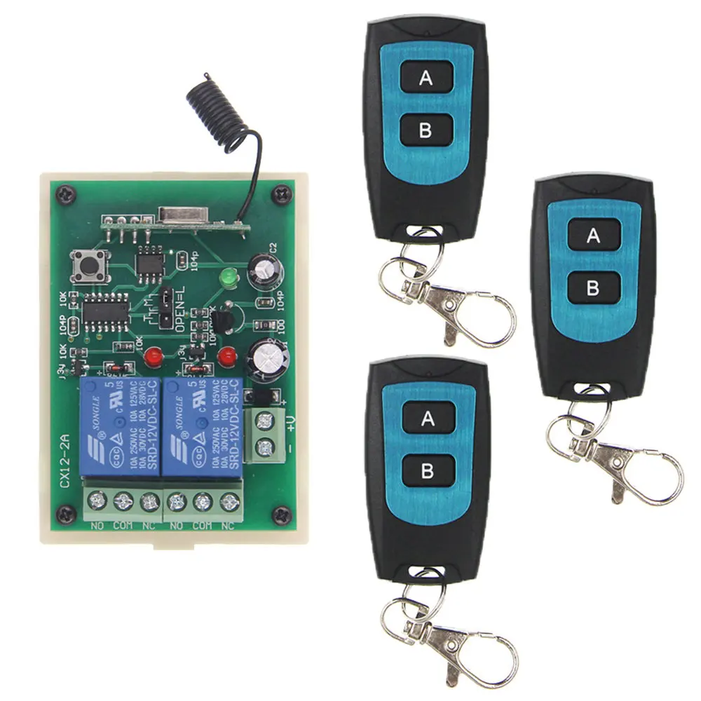 DC 12 V 24 2 CH 2CH 10A RF беспроводной пульт дистанционного управления Водонепроницаемый