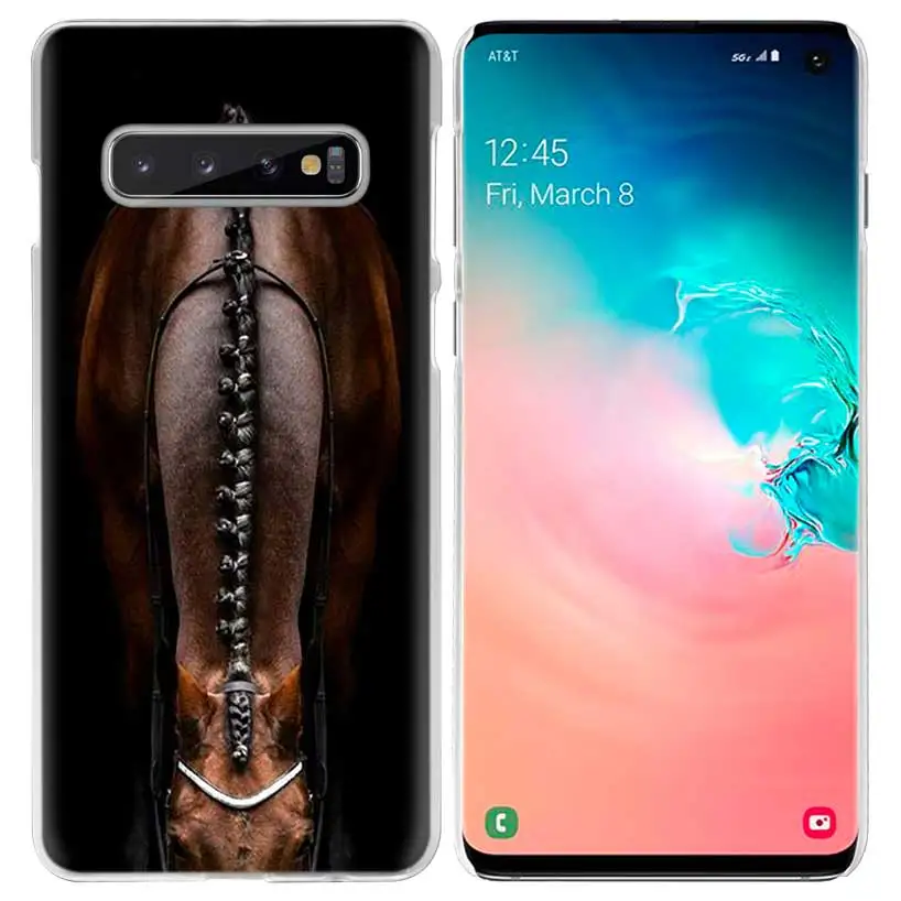 Horse чехол в виде животного для samsung Galaxy S10 5G S10e S9 S8 M30 M20 M10 J4 J6 плюс J8 Note 8 9 чистой твёрдой ПВХ чехол для телефона Fundas