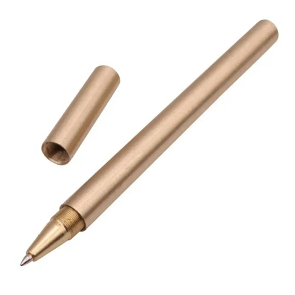 Высокое качество роскошные золотые дополнительно минимализм тончайший Шариковая ручка Pure канцелярские принадлежности из латуни Медь шариковая ручка Написание Офис r20 - Цвет: as shown