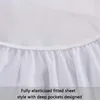 Funda protectora suave y resistente al agua para cama, cobertor protector transpirable personalizado, color blanco sólido, antialergias ► Foto 3/6