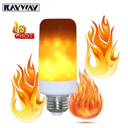 RAYWAY 3 режима светодио дный пламя лампы E14 E27 2835SMD 7 Вт мерцающего эмуляции декоративные лампы пламя огня эффект лампочка на Рождество