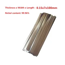 0.15*7*100 мм 100 шт. чистый Никель плиты ремень газа Простыни Детские 99.96% для батареи для точечной сварки сварщик оборудования