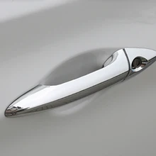 Левый только) 8 шт. ABS Chrome дверные ручки Чехлы для мангала отделкой для Hyundai Elantra 2012 2013