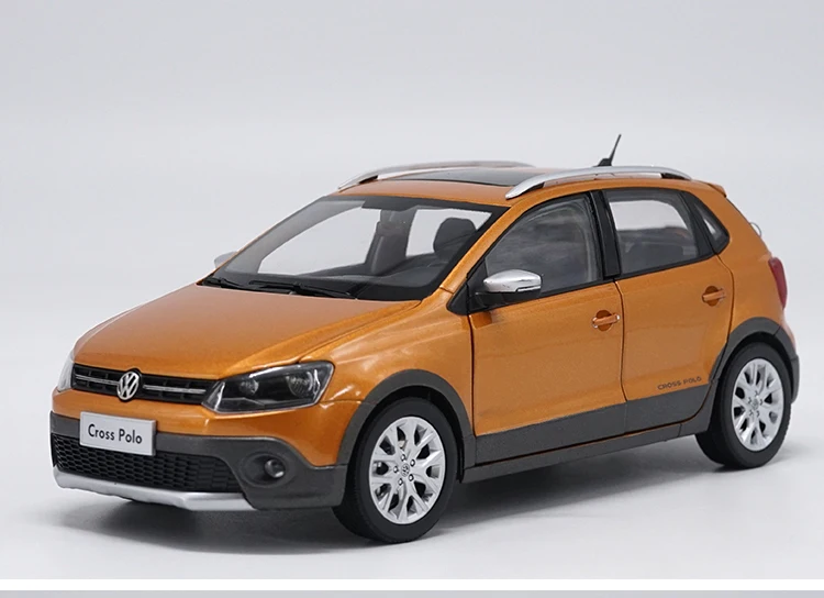 118 Diecast Model for Volkswagen VW Cross Polo 2016 Orange Hatchback