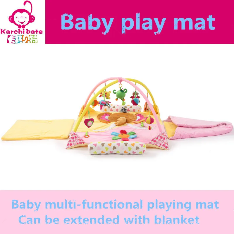 Мягкий игровой коврик с изображением слона и цветов для помещений, одеяло, коврик для занятий фитнесом, развивающие игрушки для малышей