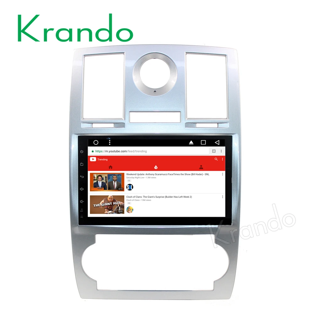 Top Krando Android 8.1 9" car navigation system for chrysler 300c 2004 2005 2006 2007 2008 radio gps multimedia WIFI playstore 0