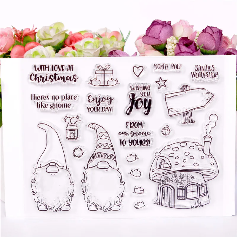 Rubber Silicone Clear Stamps and metal cutting dies for Scrapbooking