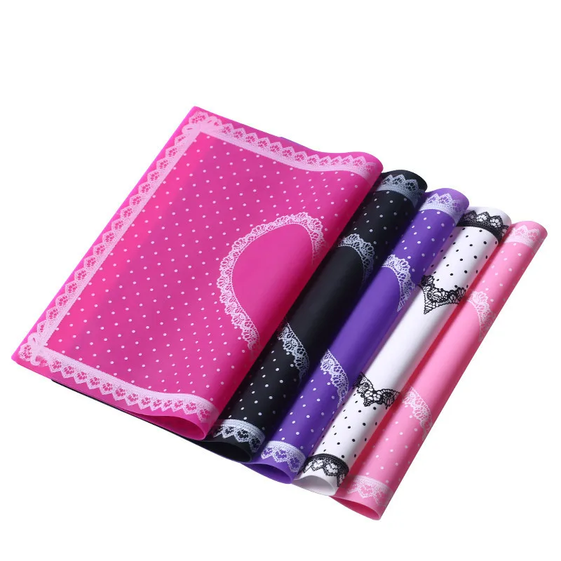 

Nail Art Tips Practice Silicone Table Cover Nail Art Mat Pad Point Lace Printing Coloring Polish Gel UV Washable Foldable Tools