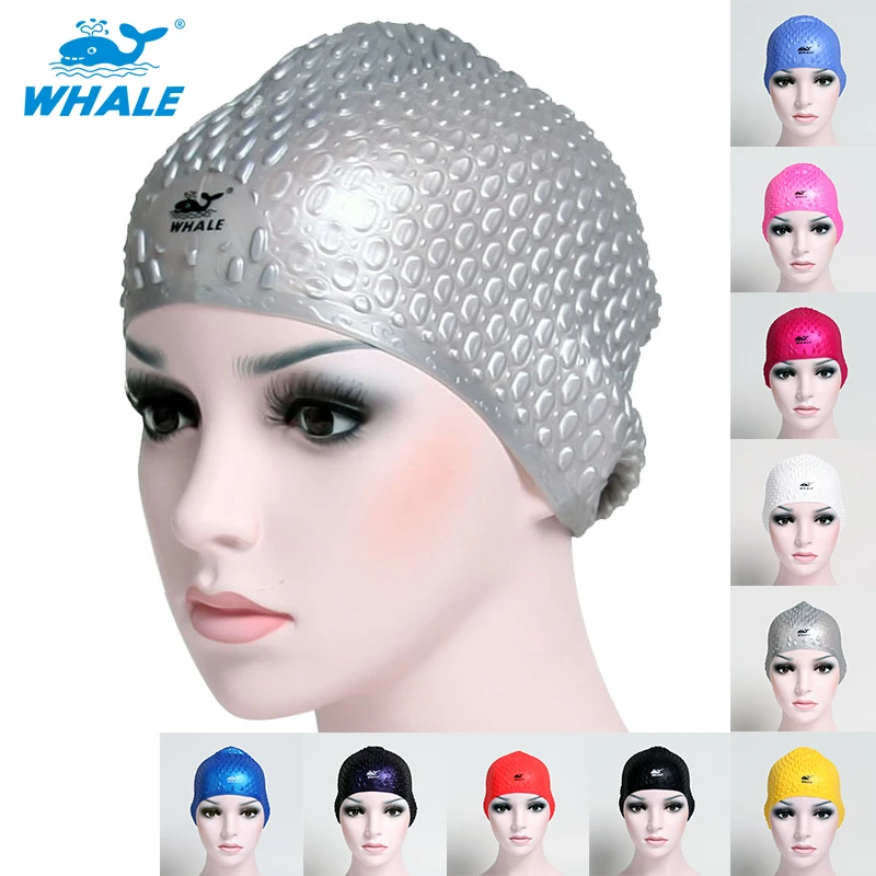 WHALE Brand New arrival10 colors High quality de swimming cap