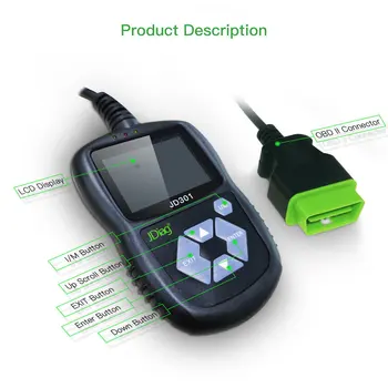 

New Arrival JDiag JD301 OBD2 Code Reader OBD II Scan Tools JD301 Car Diagnostic Tool Better Than OM123 Free Shipping