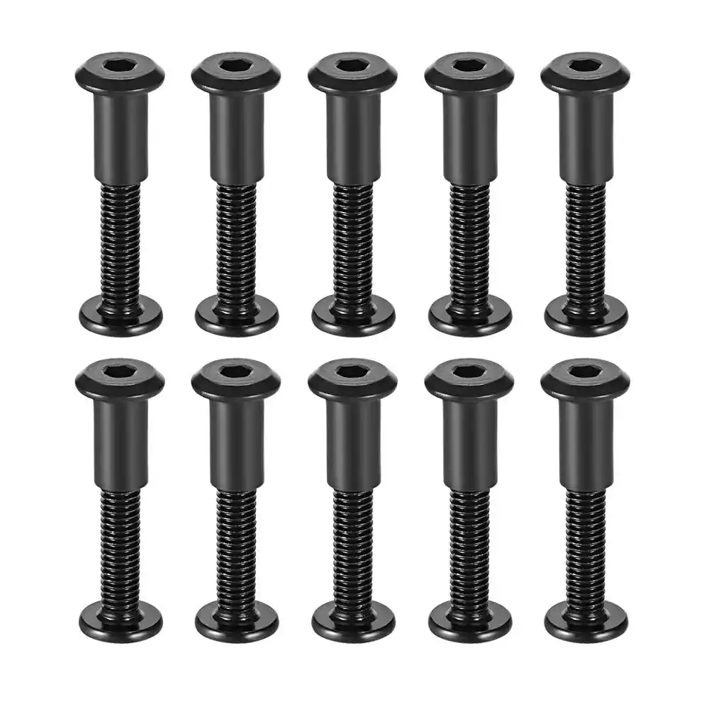 Uxcell 10sets Hex Socket Screw Post M6 Binding Screws Leather Fastener 