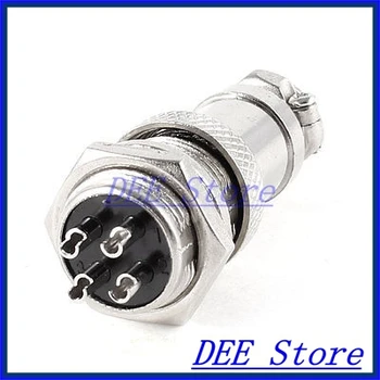 

Panel Mount Aviation Connector Plug 16mm Dia Screw GX16 4 Pin AC 220V 20A