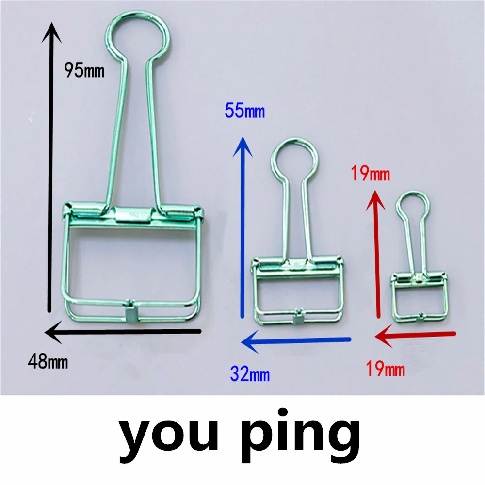 Роскошное Качество 48 мм 32 мм 19 мм Многоцветный металлический зажим для бумаги закладки зажимы студент, школа, офис