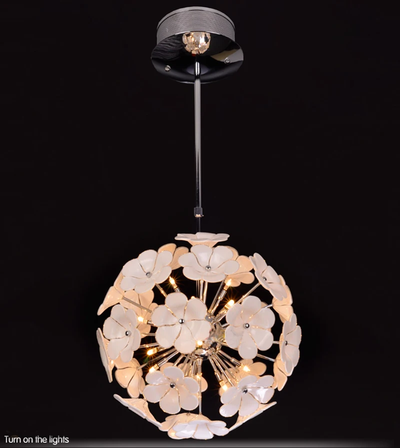 Fashion Modern Simple White Glass Flower Pendant Light free EMS