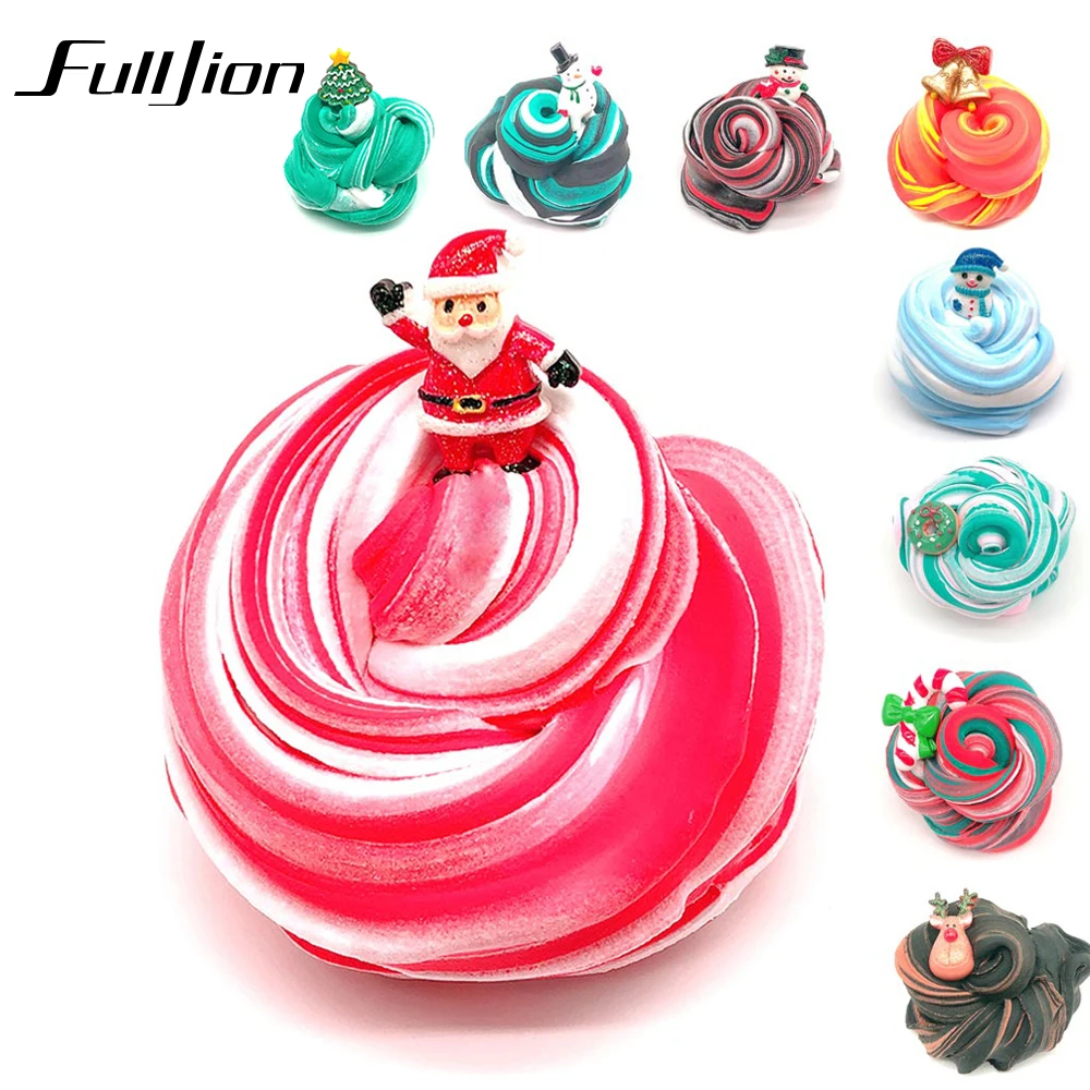 

Fulljion Modeling Clay Slime Popular Toys Christmas Fluffy Colorful Slime Funny Plasticine For Children Learning Education Gifts