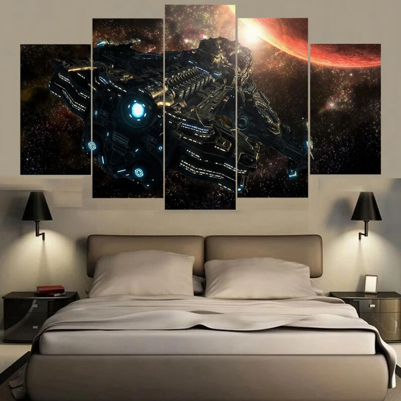 

Canvas Painting Frame Art Poster Wall 5 Panel Starcraft Picture Home Decor Print On Canvas For Living Room Modern Printing Type