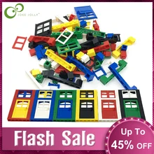 102 шт Дверь Окно кирпич сделай сам дом строительные блоки кирпичи игрушки городской конструктор игрушки для детей совместимы с фирменными блоками GYH