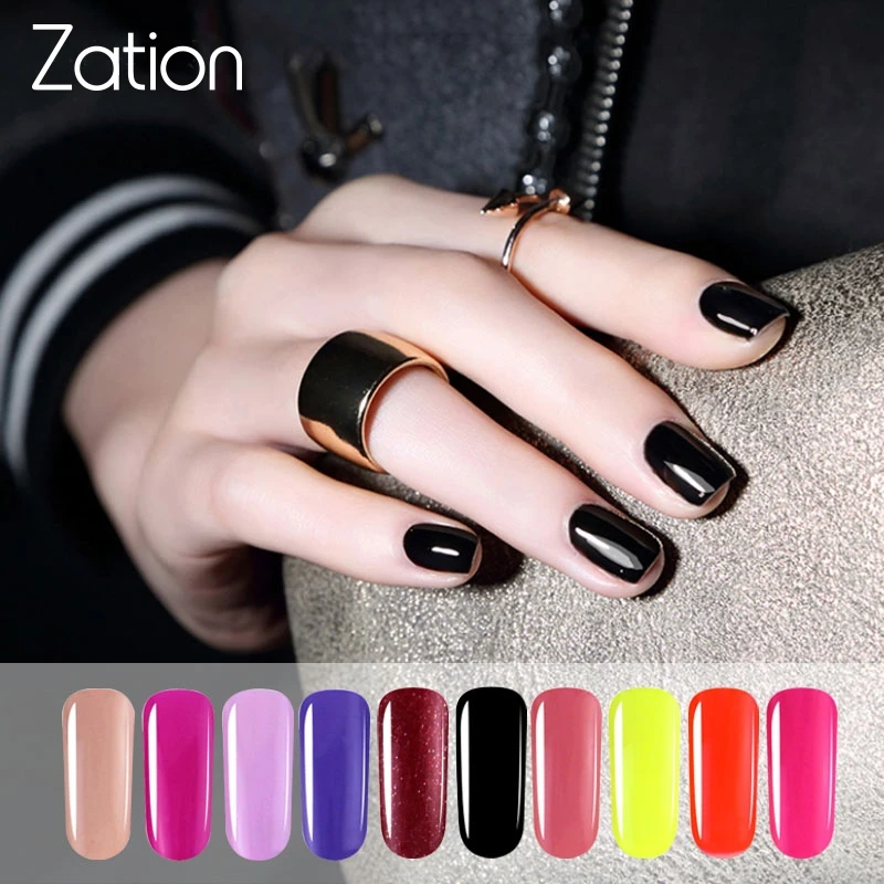 

Zation 3pcs 8ml Gel Nail Polish Set Soak Off LED French UV Gel Lacquer Hybrid Nails Primer Gel Varnish Red Pink Glitter Nail Art
