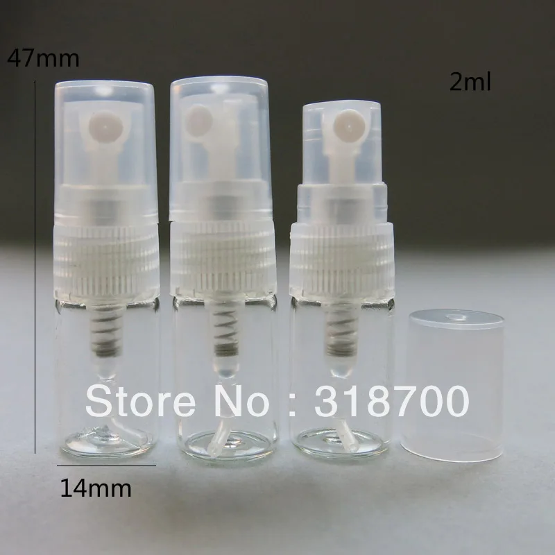 

24 x 2ml Portable Glass Perfume Bottle Empty Refillable Spray Bottle Small Parfume Atomizer Perfume Sample Vials