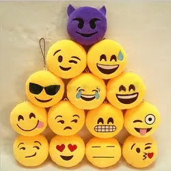 Новая игрушка Новинка emoji небольшой кулон Смайлик смайлик Мягкие плюшевые Игрушечные лошадки брелок сумка телефон ремешок Игрушечные