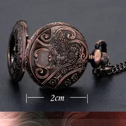 Модные часы Античная Винтаж Медь тона кварцевые карманные часы
