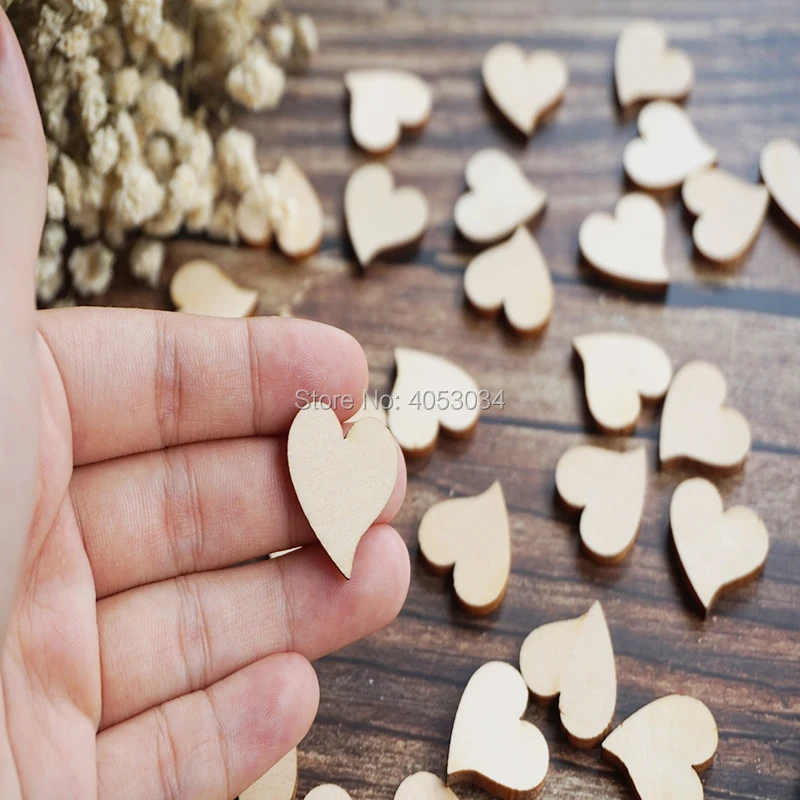 

Wooden Hearts Shape Craft Embellishments Decoration Gift Decoupage small wood heart