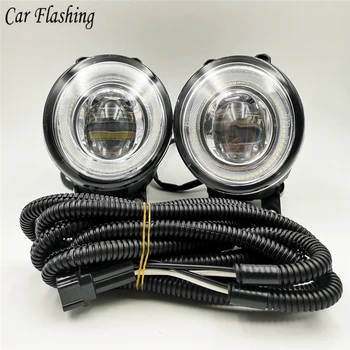 

Car Flashing 2Pcs LED Angel Eyes Fog Light Lamp DRL Daytime Running Light Daylight 2 Functions drl For Toyota Levin 2014-2017