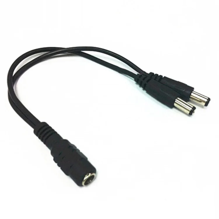 2а/2464/24AWG медный шнур DC5.5 * 2 1 разъем Женский к двойному штекеру кабель питания для