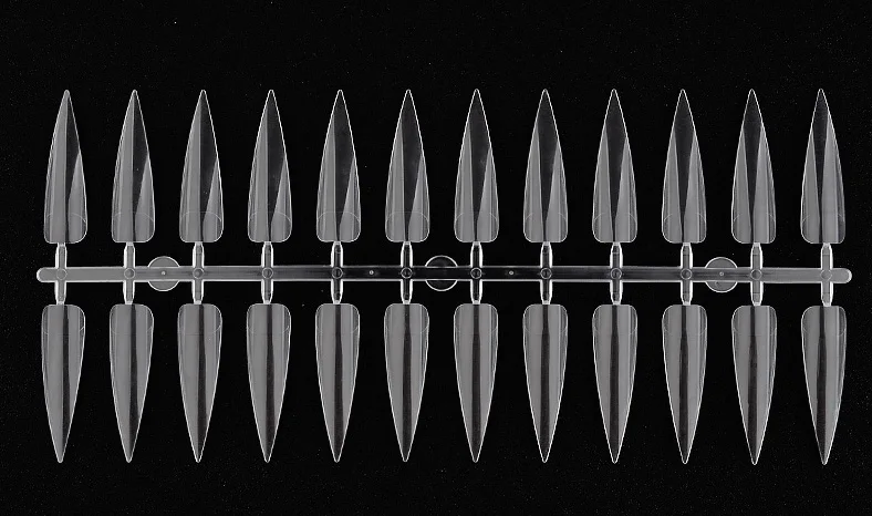240 шт./компл. прозрачный дизайн ногтей натуральный полного покрытия овальной острым концом, длинные ложные ресницы Маникюр для кончиков ногтей Искусственные ногти салон - Цвет: Прозрачный