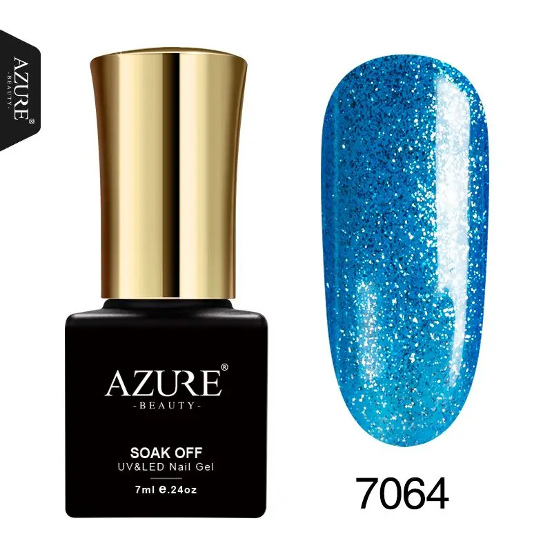 Azure beauty Гель-лак для ногтей модные цвета для дизайна ногтей впитывающаяся гибридная Эмаль 7 мл гель-лаки лазурный УФ-гель для ногтей - Цвет: 7064
