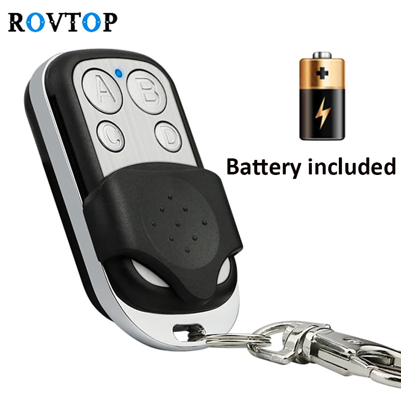 

Rovtop 433MHz RF Remote Control Duplicator 4 Buttons Electric Gate Garage Door Light Switch 433mhz 4 Channel Remote Controls Z2