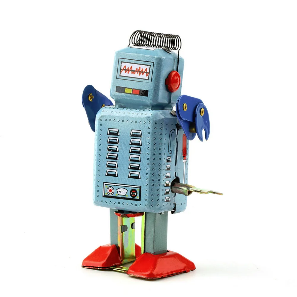 Лидер продаж! 3 шт. Винтаж механические заводные ветер Металл шагающего робота олова игрушки подарок для детей новая распродажа