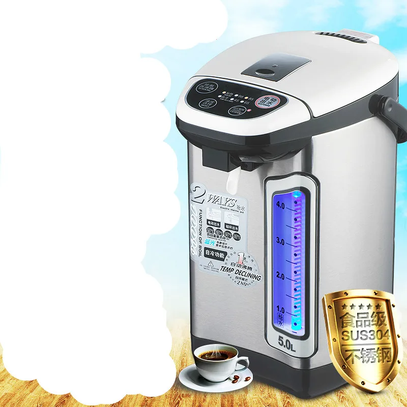 

Electric kettle hot water bottle insulated 5L double-layer boiler 304 stainless steel electric Overheat Protection