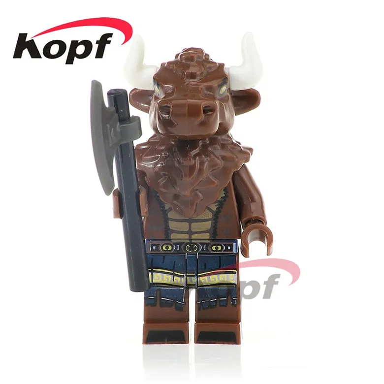 

50Pcs PG1115 Super Heroes Tauren Minotaur Nuclear Workers Carrot Man Bigfoot Bricks Building Blocks Collection Toys for children