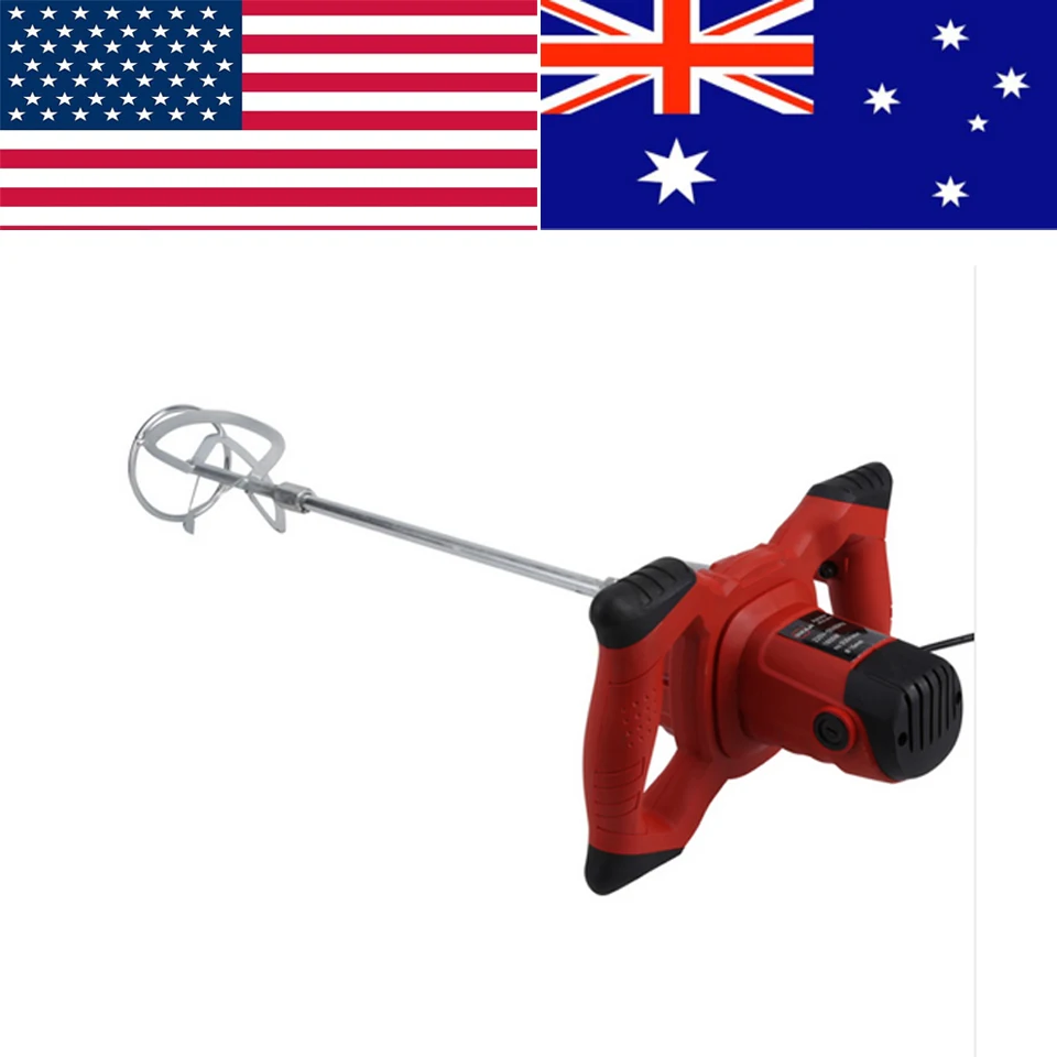 1500W AU AC 220V Handheld 6 speed Electric Mixer Wall Mortar Gun Stucco Cement Mixer for