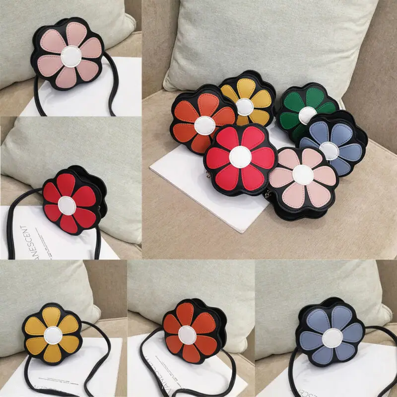 

PUDCOCO Cute Toddler Kids Girls Flower Shoulder Purse Tote Purse Crossbody Bags