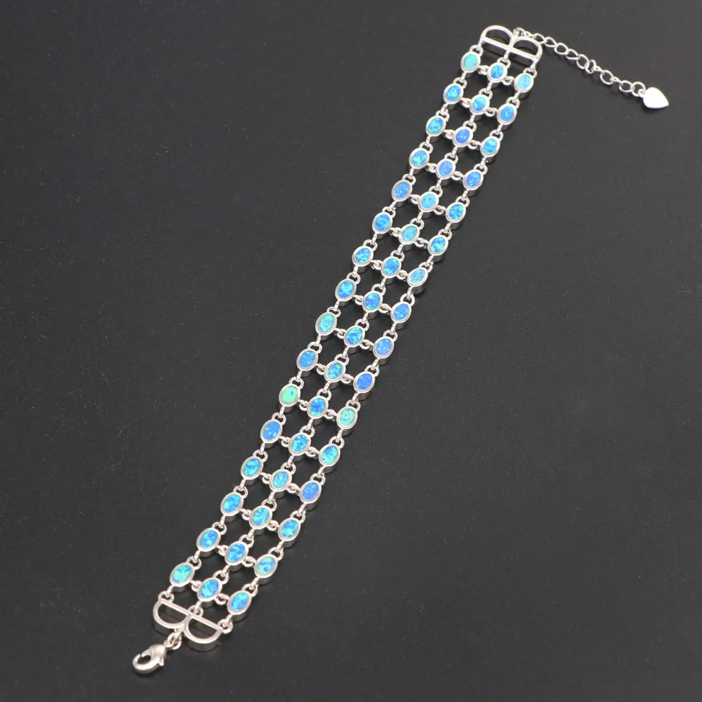 JLB-045  Fire Opal Inlaid Fashion Bracelet For Women Jewelry Gift