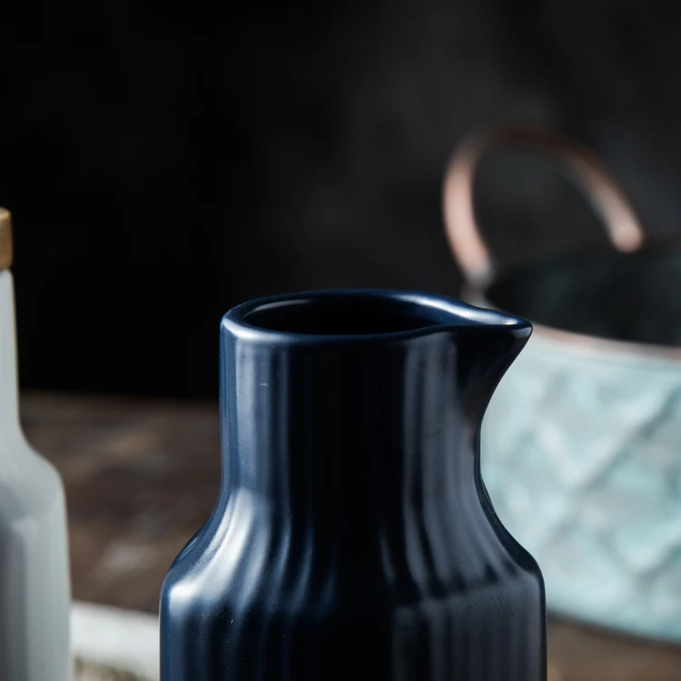 Керамический матовый цвет оливковое масло соевый соус уксус бутылка с деревянной крышкой для хранения приправ для кухонных инструментов