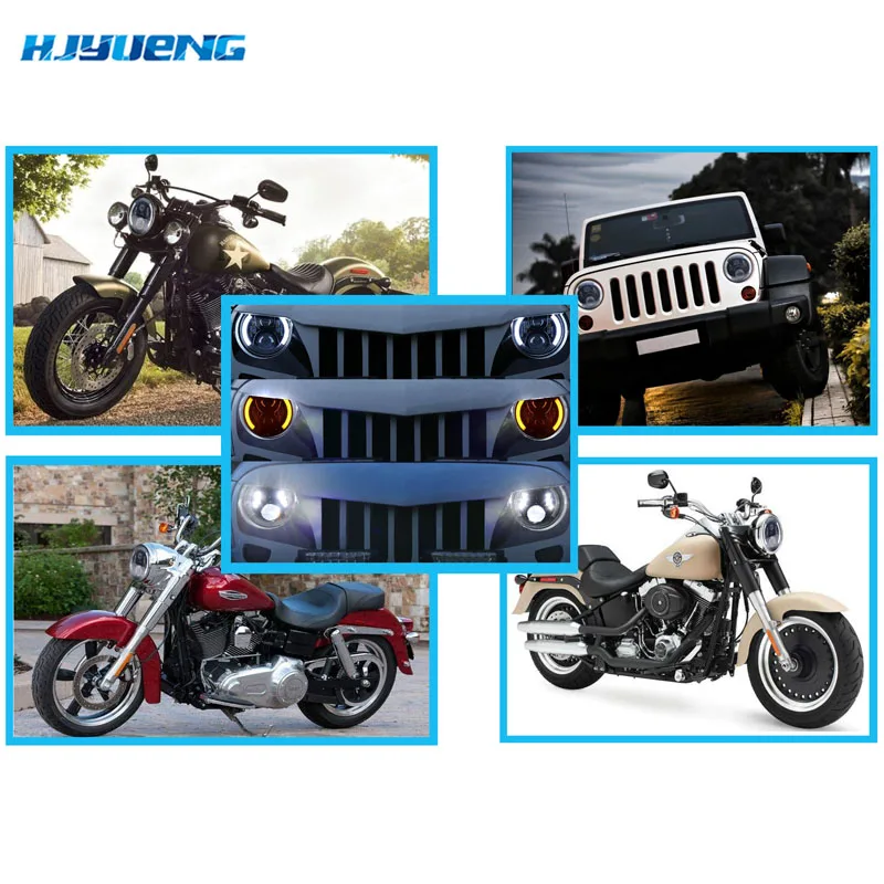 7 дюймовый светодиодный фонарь для автомобиля AM General Hummer ангельские глазки DRL