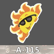 A-115 Sonne Wasserdichte Mode Kühle DIY Aufkleber Für Laptop Gepäck Skateboard Kühlschrank Auto Graffiti Cartoon Aufkleber