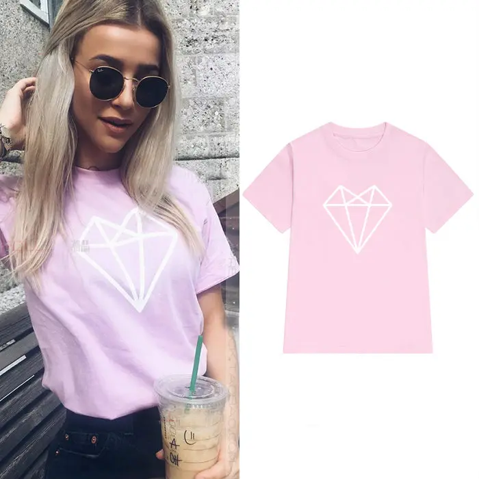 

diamond geometric Women tshirt Cotton Casual Funny t shirt For Lady Yong Girl Top Tee Hipster Tumblr ins Drop Ship S-126