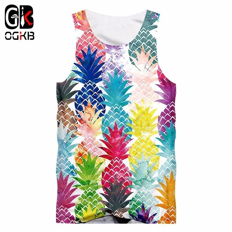 OGKB 3D Fruit Tanks Summer Cool Sleeveless Shirt Jerseys Print Colorful Crystal Pineapple Tank Top For Women/men Gyms Clothing
OGKB 3D Fruit Tanks Summer Cool Sleeveless Shirt Jerseys Print Colorful Crystal Pineapple Tank Top For Women/men Gyms Clothing