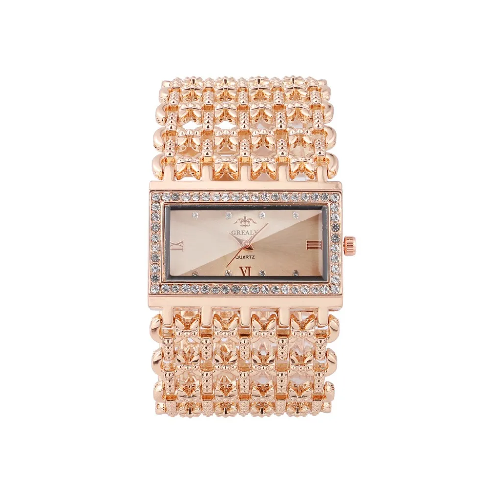 

Fashion Creative Rectangular Diamond Dial Features Stainless Steel Band Quartz Wrist Ladies Watches Women Gift montre femme Q5