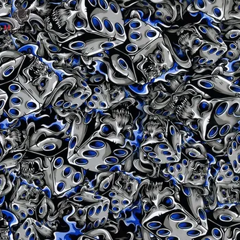 

Free Shipping Black Red Colorful SKULL Hydrogarphic Film transfer hydro water transfer printing films. 50cm wide HFD1251