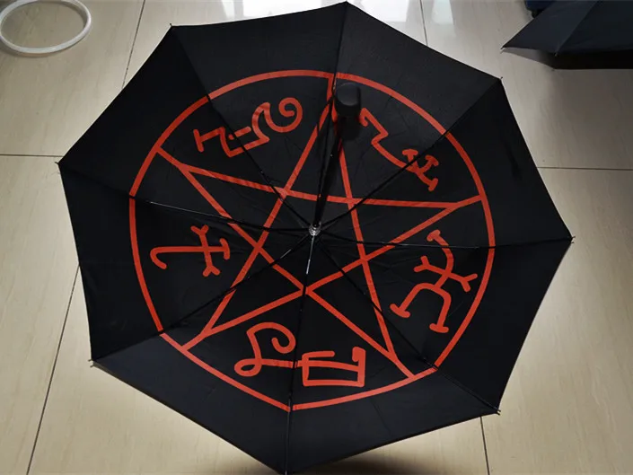 

New Supernatural Devil's Trap Waterproof Pongee Foldable Sunny Rainy Umbrella