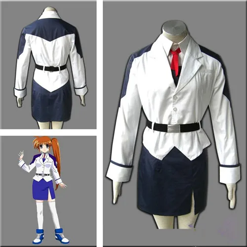 Аниме! Mahou Shoujo волшебная девушка Nanoha Takamachi Военная униформа косплей Cosutme для